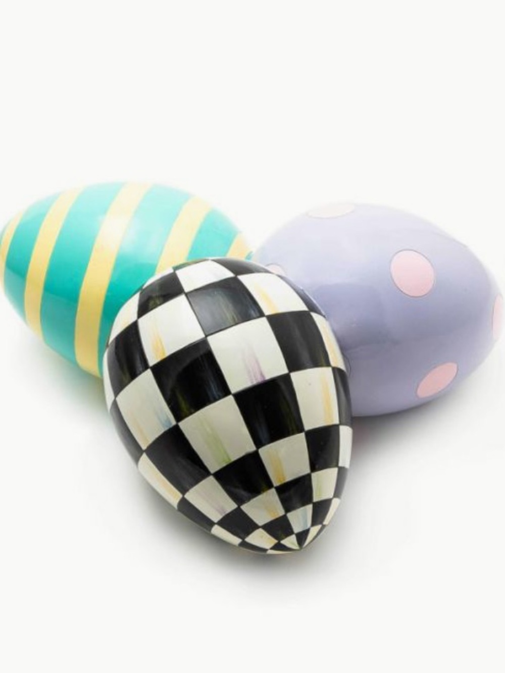 MacKenzie-Childs Bunny Hop Egg Cluster.  Rare and Retired. New w/out box.
